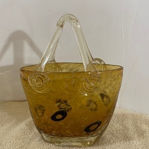 Blown glass purse